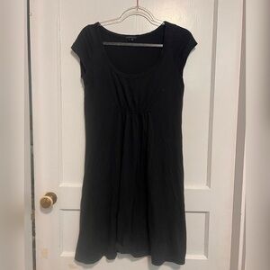 Theory Black Scoop Neck Cotton Dress $148 Size M